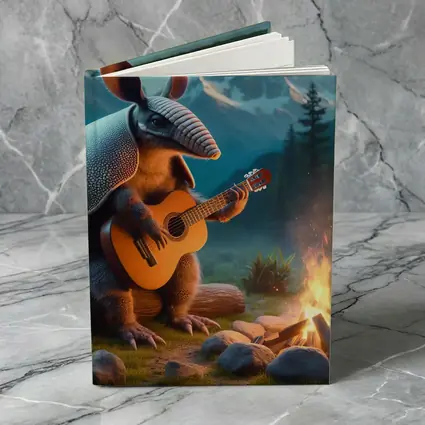 Armadillo Playing Guitar By Campfire Mountains