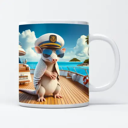 Armadillo Captain On Tropical Yacht Deck
