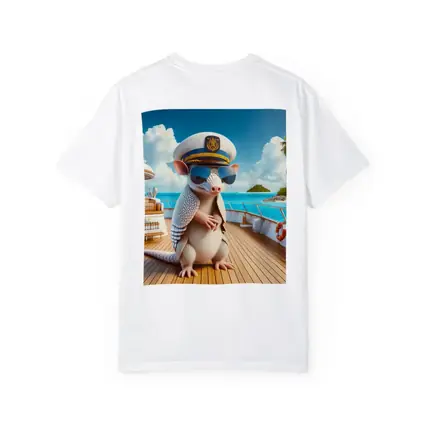Armadillo Captain On Tropical Yacht Deck