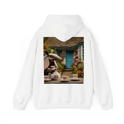 Armadillo Tea Party Cottage Garden Scene