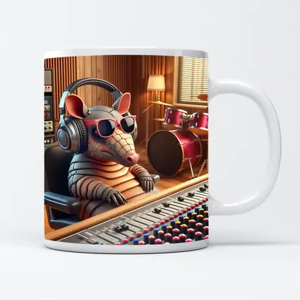 Cool Armadillo Producer In Recording Studio