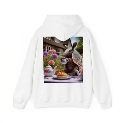 Armadillo Drinking Tea English Garden