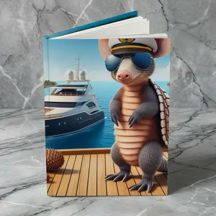 Cool Armadillo Captain On Luxury Yacht