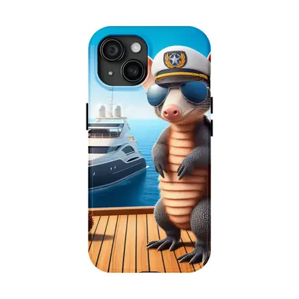 Cool Armadillo Captain On Luxury Yacht