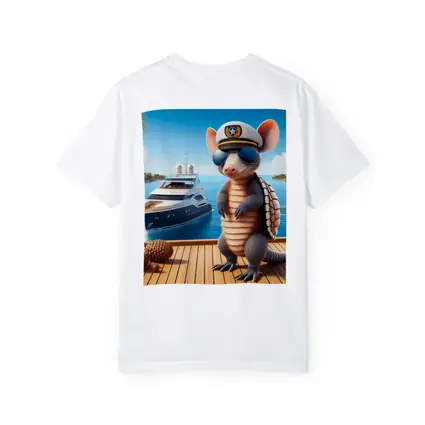 Cool Armadillo Captain On Luxury Yacht