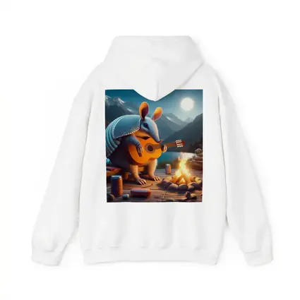 Armadillo Playing Guitar by Campfire Night
