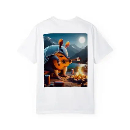 Armadillo Playing Guitar by Campfire Night
