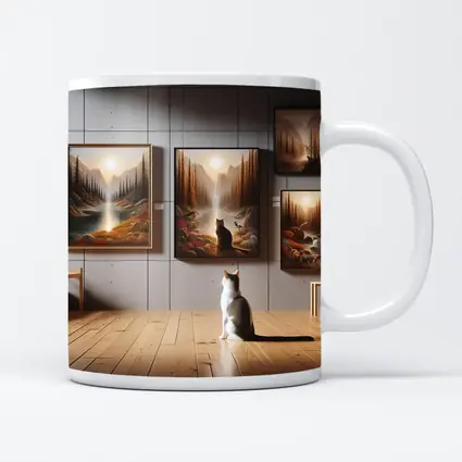 Cats Watching Forest Wilderness Paintings Gallery