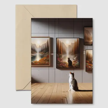 Cats Watching Forest Wilderness Paintings Gallery