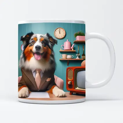 Australian Shepherd Dog Suit Retro Kitchen