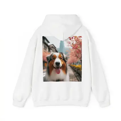 Australian Shepherd Dog Cherry Blossom Street