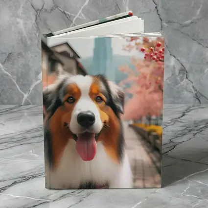 Australian Shepherd Dog Cherry Blossom Street