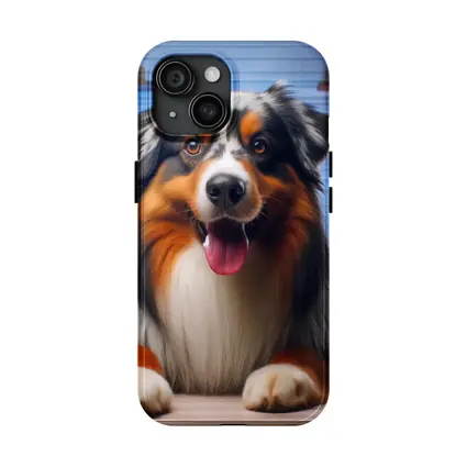 Australian Shepherd Dog Cozy Home Interior