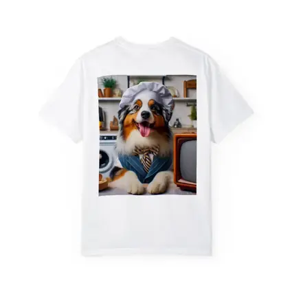 Australian Shepherd Chef Hat Kitchen Scene