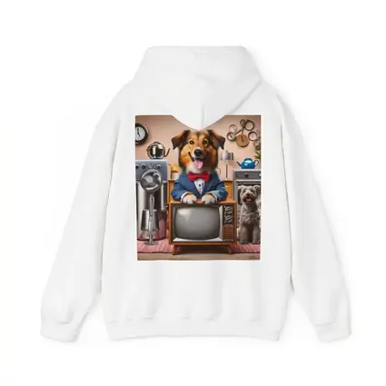 Happy Dog Blue Suit Retro TV Room