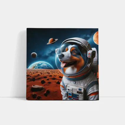 Australian Shepherd Astronaut Dog Space Planet