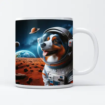 Australian Shepherd Astronaut Dog Space Planet