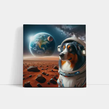 Australian Shepherd Astronaut Dog Space Mars