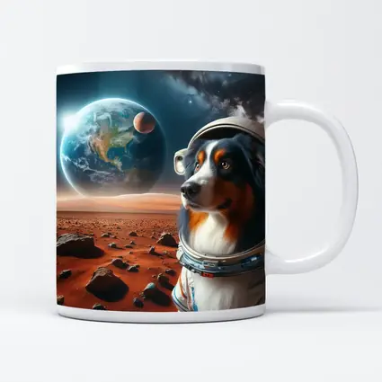 Australian Shepherd Astronaut Dog Space Mars