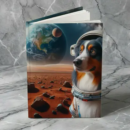 Australian Shepherd Astronaut Dog Space Mars