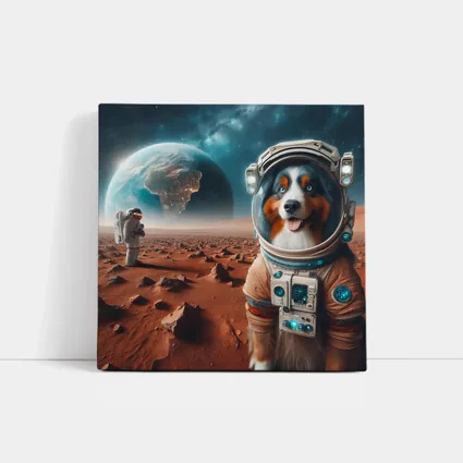 Australian Shepherd Astronaut Dog On Mars