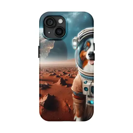 Australian Shepherd Astronaut Dog On Mars