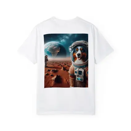 Australian Shepherd Astronaut Dog On Mars