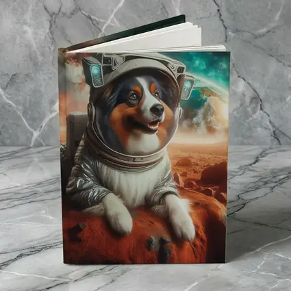 Australian Shepherd Astronaut Dog On Mars