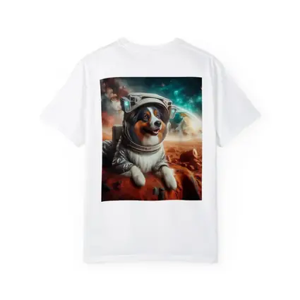 Australian Shepherd Astronaut Dog On Mars