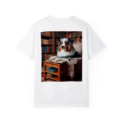 Australian Shepherd Reading Book Library Chair