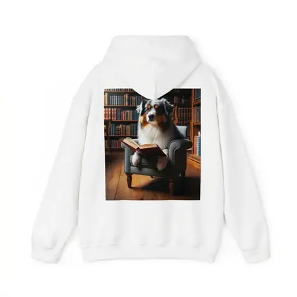 Australian Shepherd Reading Book Library Chair