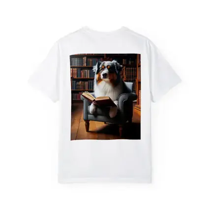 Australian Shepherd Reading Book Library Chair