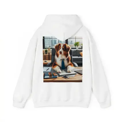Australian Shepherd Dog Office Desk Worker