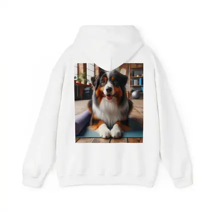 Australian Shepherd Dog on Yoga Mat