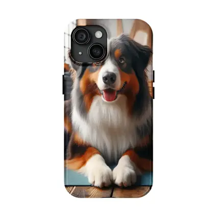 Australian Shepherd Dog on Yoga Mat
