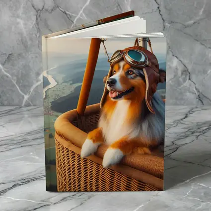 Australian Shepherd Pilot Hot Air Balloon