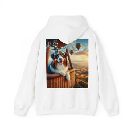 Australian Shepherd Pilot Hot Air Balloon Sky