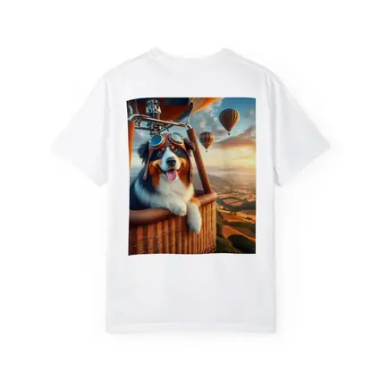 Australian Shepherd Pilot Hot Air Balloon Sky