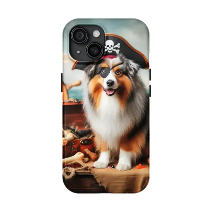 Australian Shepherd Pirate Dog Ship Deck