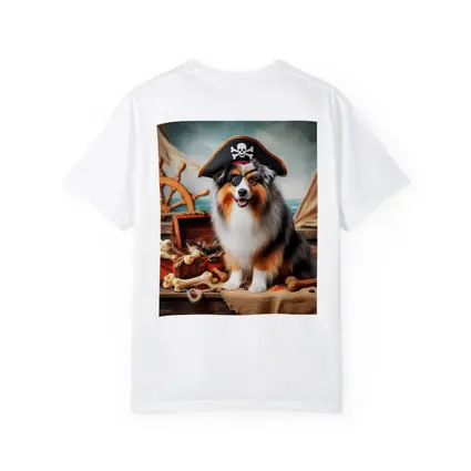 Australian Shepherd Pirate Dog Ship Deck