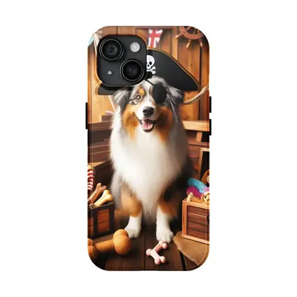Australian Shepherd Pirate Dog Treasure Chest