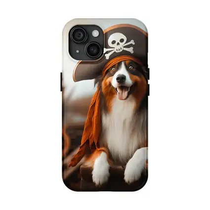 Australian Shepherd Pirate Hat Ship Background