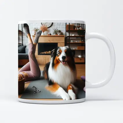 Australian Shepherd Dog Yoga Home Interior