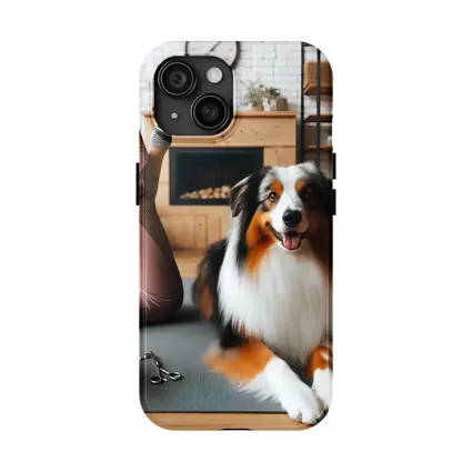 Australian Shepherd Dog Yoga Home Interior