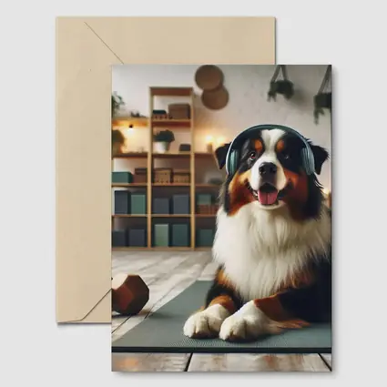 Bernese Mountain Dog Headphones Home Gym