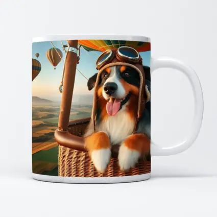 Australian Shepherd Pilot Hot Air Balloon