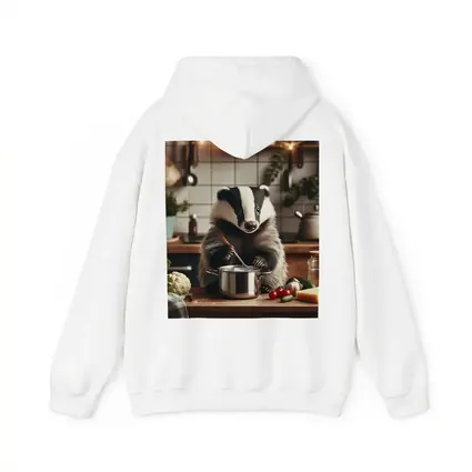 Badger Cooking in Cozy Kitchen Scene