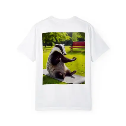 Badger Doing Yoga In Sunny Park