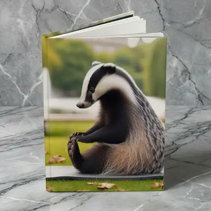 Badger Doing Yoga In Park