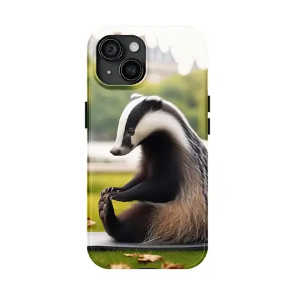 Badger Doing Yoga In Park